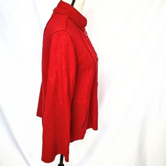 Coldwater Creek Red Wool Swing Jacket - Picture 7 of 9